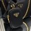 Prada Re-Edition 2005 Re-Nylon Hobo Bag 1BH204 Black/Gold 2024