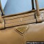 Prada Medium leather handbag with Short Handle 1BA426 Brown 2024