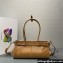 Prada Medium leather handbag with Long Handle 1BA426 Brown 2024