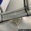 Prada Medium leather handbag with Long Handle 1BA426 Gray 2024