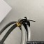 Prada Medium leather handbag with Long Handle 1BA426 Gray 2024