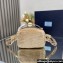 Prada Odette shearling mini-bag 1BH208 Beige 2024
