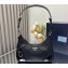 Prada Re-Nylon and Patent Leather Hobo Bag 1BC214 Black 2024