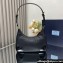 Prada Re-Nylon and Patent Leather Hobo Bag 1BC214 Black 2024
