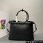 Prada Buckle medium leather handbag with double belt 1BA417 Black 2024