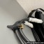 Prada Buckle medium leather handbag with double belt 1BA417 Black 2024