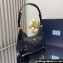 Prada Re-Nylon and Patent Leather Hobo Bag 1BC214 Black 2024
