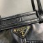 Prada Medium leather handbag with Long Handle 1BA426 Black 2024