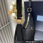 Prada Re-Nylon and Patent Leather Hobo Bag 1BC214 Black 2024