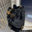 Prada shearling mini Pouch bag 1NR016 Black 2024