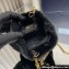 Prada shearling mini Pouch bag 1NR016 Black 2024