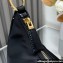 Prada Re-Nylon and Patent Leather Hobo Bag 1BC214 Black 2024