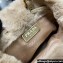 Prada shearling mini Pouch bag 1NR016 Beige 2024