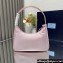 Prada Re-Edition 2000 Re-Nylon and Saffiano Mini Hobo Bag 1NE515 Light Pink/Gold 2024
