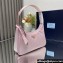 Prada Re-Edition 2000 Re-Nylon and Saffiano Mini Hobo Bag 1NE515 Light Pink/Gold 2024