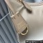 Prada Re-Edition 2000 Re-Nylon and Saffiano Mini Hobo Bag 1NE515 Beige/Gold 2024