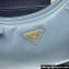 Prada Re-Edition 2000 Re-Nylon and Saffiano Mini Hobo Bag 1NE515 Sky Blue/Gold 2024