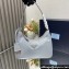 Prada Re-Edition 2005 Re-Nylon and Saffiano Mini Hobo Bag 1NE204 Pale Blue/Gold 2024