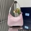 Prada Re-Edition 2005 Re-Nylon and Saffiano Mini Hobo Bag 1NE204 Light Pink/Gold 2024