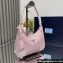 Prada Re-Edition 2005 Re-Nylon and Saffiano Mini Hobo Bag 1NE204 Light Pink/Gold 2024
