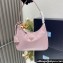 Prada Re-Edition 2005 Re-Nylon and Saffiano Mini Hobo Bag 1NE204 Light Pink/Gold 2024