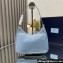 Prada Re-Edition 2005 Re-Nylon and Saffiano Mini Hobo Bag 1NE204 Sky Blue/Gold 2024