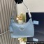 Prada Re-Edition 2005 Re-Nylon and Saffiano Mini Hobo Bag 1NE204 Sky Blue/Gold 2024