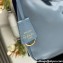 Prada Re-Edition 2005 Re-Nylon and Saffiano Mini Hobo Bag 1NE204 Sky Blue/Gold 2024
