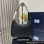 Prada Re-Edition 2005 Re-Nylon and Saffiano Mini Hobo Bag 1NE204 Black/Gold 2024