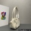 Prada Small leather handbag 1BA427 White 2024