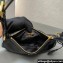 Prada Re-Edition 2002 small leather shoulder bag 1BC201 Black 2024