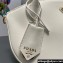 Prada Small leather handbag 1BA427 White 2024
