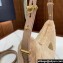 Prada Arqué shearling shoulder bag 1BC194 Beige 2024