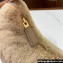 Prada Arqué shearling shoulder bag 1BC194 Beige 2024