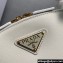 Prada Small leather handbag 1BA427 White 2024