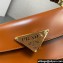 Prada Brushed leather shoulder bag 1BD345 Brown 2024