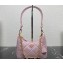 Prada Re-Edition 1995 Chaîne Re-Nylon Mini Hobo Bag 1BC204 Light Pink 2024