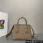 Prada Double leather mini bag 1BG443 Gray 2024