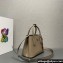 Prada Double leather mini bag 1BG443 Gray 2024