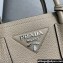 Prada Double leather mini bag 1BG443 Gray 2024