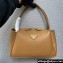 Prada Medium leather handbag 1BA444 Brown 2024