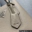 Prada Double leather mini bag 1BG443 Gray 2024