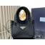 Prada Mini handbag in quilted velvet 1BA410 Black 2024