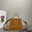 Prada Double leather mini bag 1BG443 Brown 2024