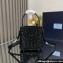 Prada Panier Satin bag with Crystals 1BA373 Black 2024