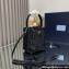 Prada Panier Satin bag with Crystals 1BA373 Black 2024