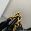 Prada Re-Edition 2005 Leather Shoulder Hobo Bag with nylon shoulder strap 1BH204 black 2024