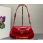 Prada Patent leather shoulder bag 1BD345 Red 2024