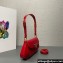 Prada Patent leather shoulder bag 1BD345 Red 2024