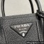 Prada Double leather mini bag 1BG443 Black 2024